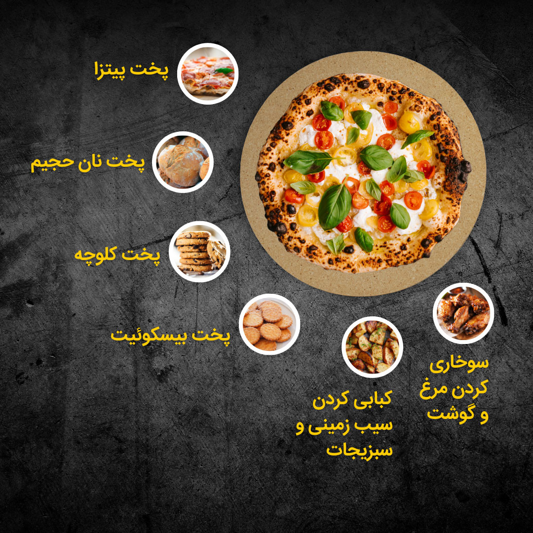 سنگ پیتزا کوکینگ فلیم مدل R35 سنگ پیتزا کوکینگ فلیم مدل R35