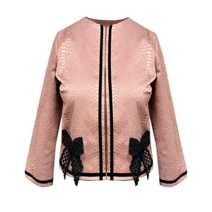 کت زنانه مدل ژاکارد پاپیونی