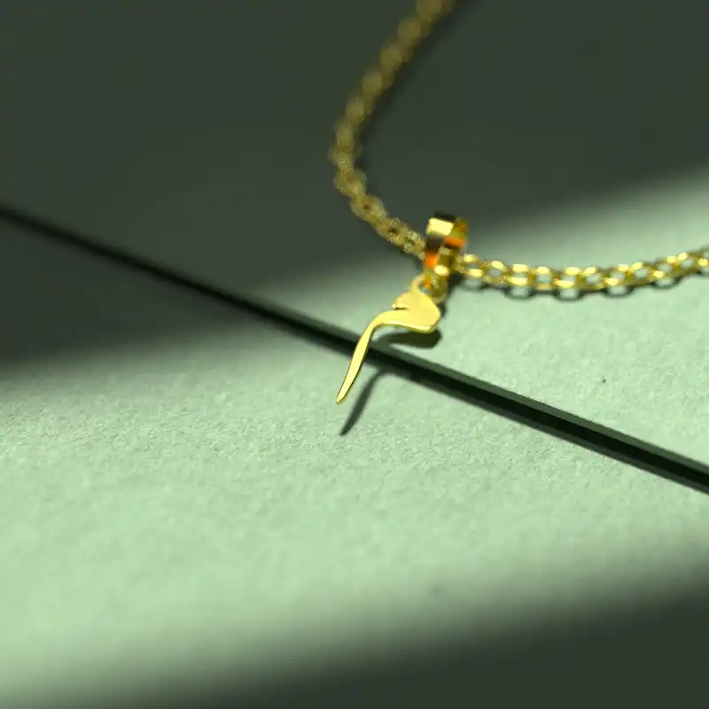 گردنبند طلا 18 عیار زنانه مدوپد مدل حرف م کد I3-1-1744