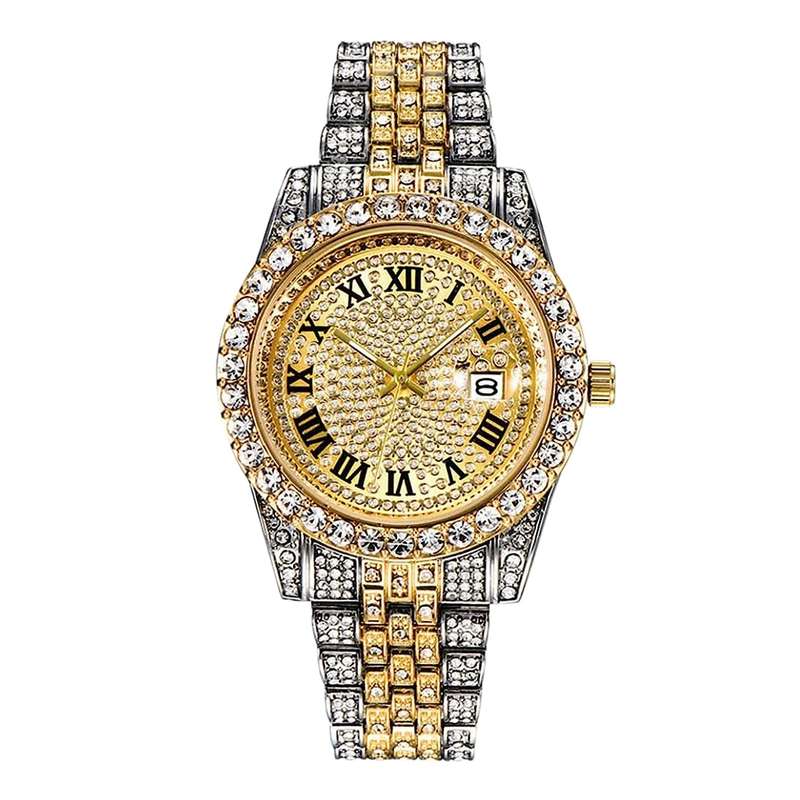 ساعت مچی عقربهای مردانه مدل لوکس نگین دار کد 2023 ساعت مچی عقربهای مردانه مدل لوکس نگین دار کد 2023