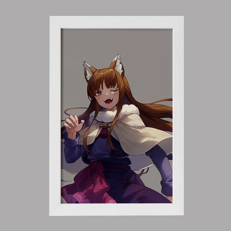 تابلو خندالو مدل هولو انیمه ادویه و گرگ کد 36124