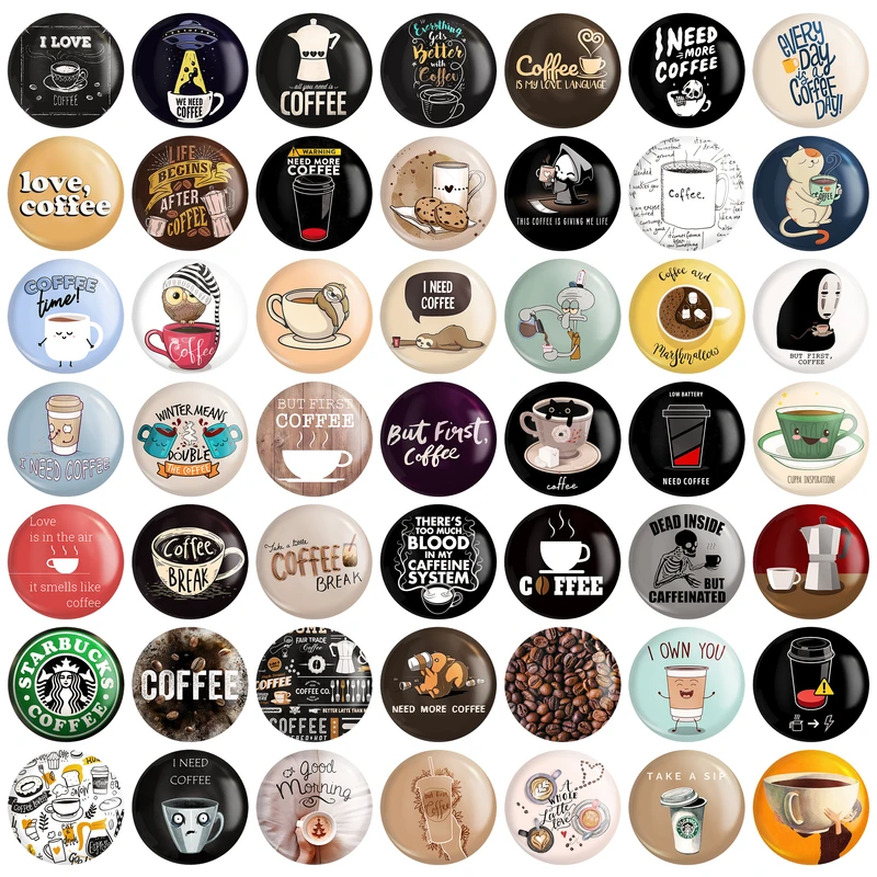 مگنت خندالو مدل قهوه Coffee کد 118 مجموعه 49 عددی
