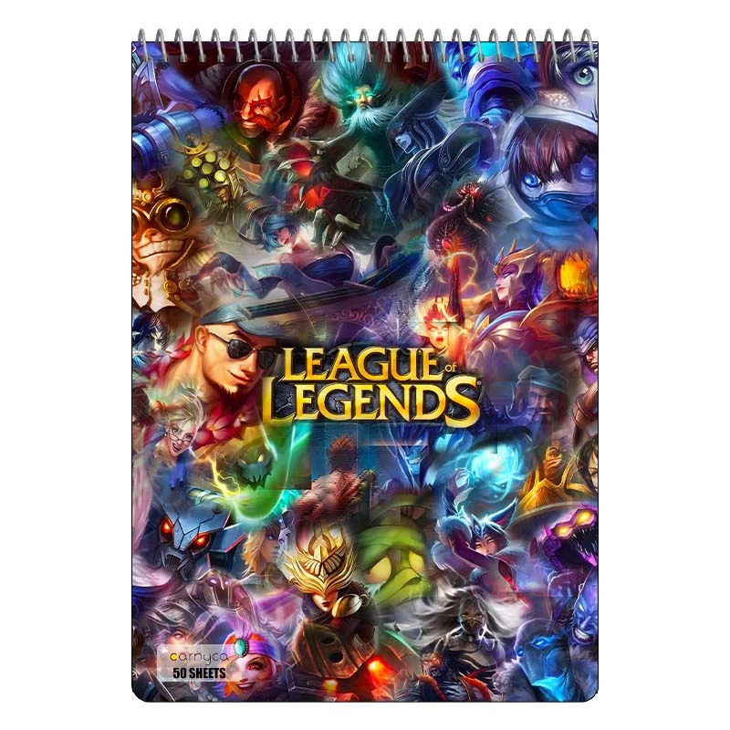 دفتر نقاشی 50 برگ سیمی کارنیکا طرح لیگ افسانه ها League of Legends کد 89234