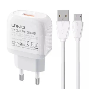 شارژر دیواری 18وات الدینیو مدل A1307Q به همراه کابل USB-C