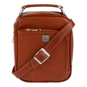 کیف رودوشی مردانه رویال چرم مدل W 56 دارای یک محفظه