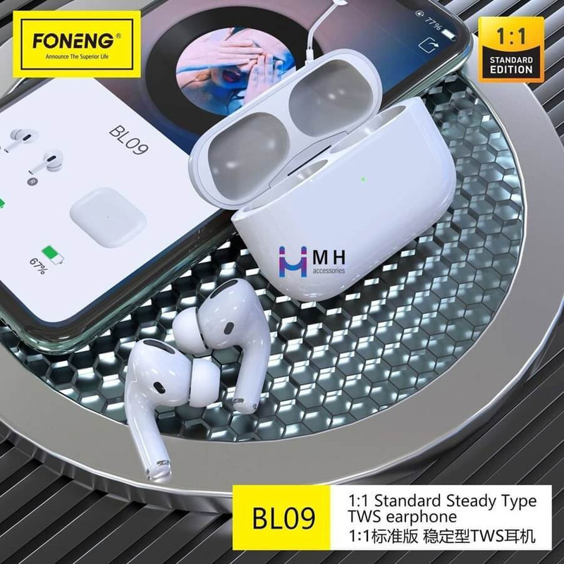 هدفون بلوتوثی تو گوشی دو گوشی فوننگ مدل BL09 با نشانگر LED و شارژ باسیم از طریق درگاه Lightning