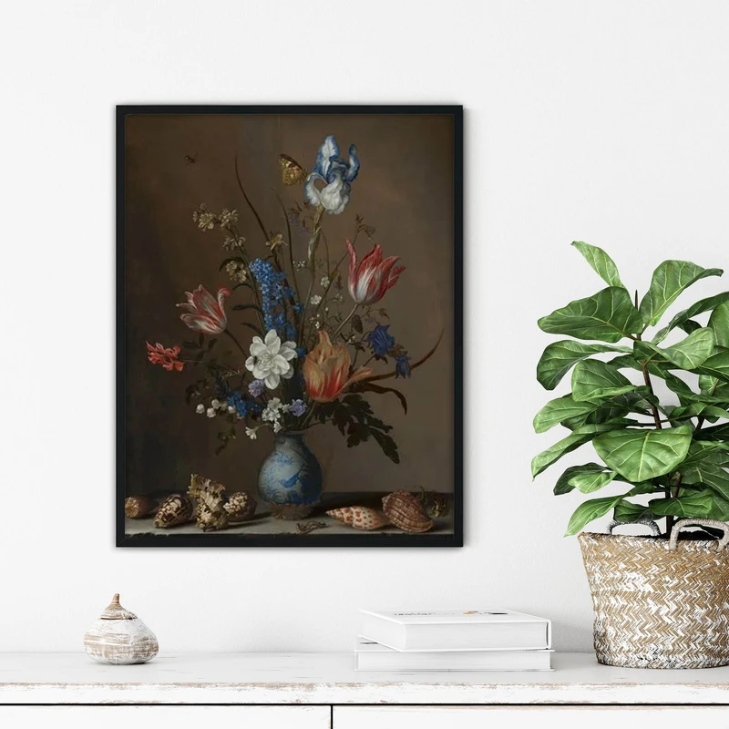 تابلو آتریسا طرح نقاشی کلاسیک مدرن مدل ATFHB70 فریم مشکی 