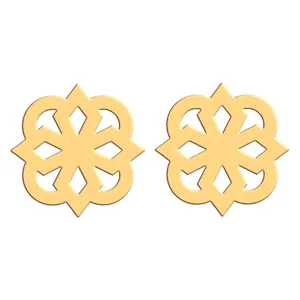 گوشواره طلا 18 عیار زنانه فرشته مدل اسلیمی WEL-000034