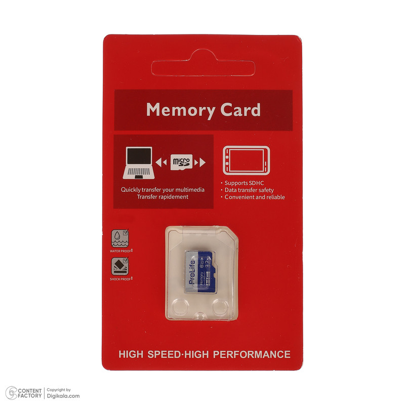 کارت حافظه MicroSDHC پرولایف مدل U3 کلاس 10 استاندارد UHS-I سرعت 80MBps ظرفیت 32 گیگابایت