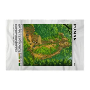 کاغذ کادو ترمه طراحان ایده مدل قلعه رودخان فومن کد map0838 سایز 57x37 سانتی متر