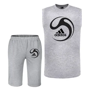 ست تاپ و شلوارک مردانه کد B10 رنگ طوسی