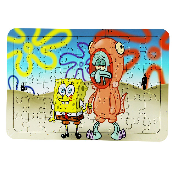 پازل 54 تکه طرح انیمیشن باب اسفنجی کد LO1