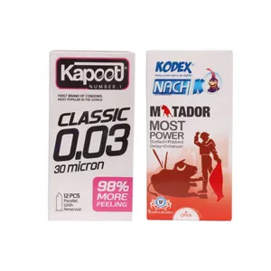 کاندوم کاپوت مدل Classic0.03 بسته 12 عددی به همراه کاندوم ناچ کدکس مدل Matador بسته 12 عددی