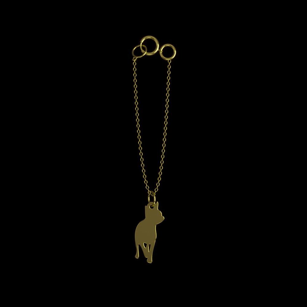 آویز ساعت طلا 18 عیار زنانه مدوپد مدل سگ کد CA16549