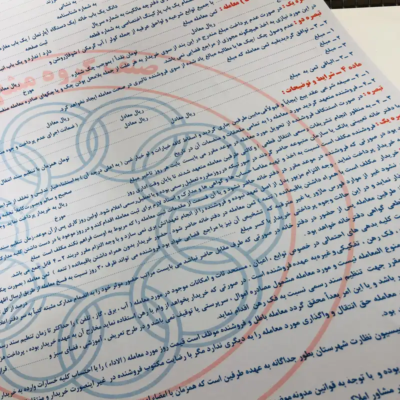 مبایعه نامه مدل مشاور املاک کد 100