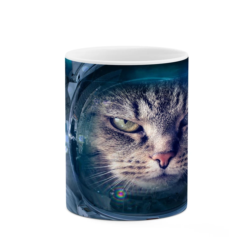 ماگ کاکتی مدل گربه فضانورد کد mgh17359