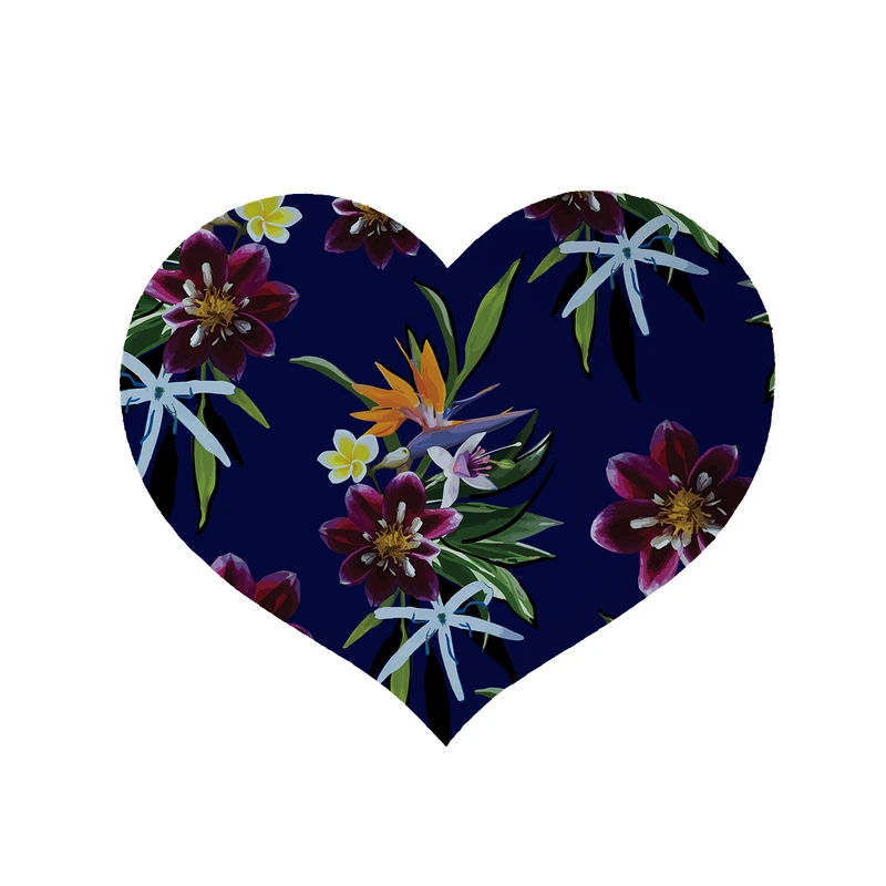 پادری مدل قلب طرح گل کد 5720 سایز 90x90 سانتی متر