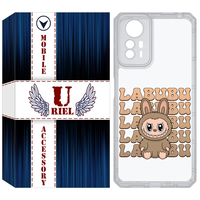 کاور یوریل مدل Clear کد 134 طرح لبوبو Labubu مناسب برای گوشی موبایل شیائومی Redmi Note 12S