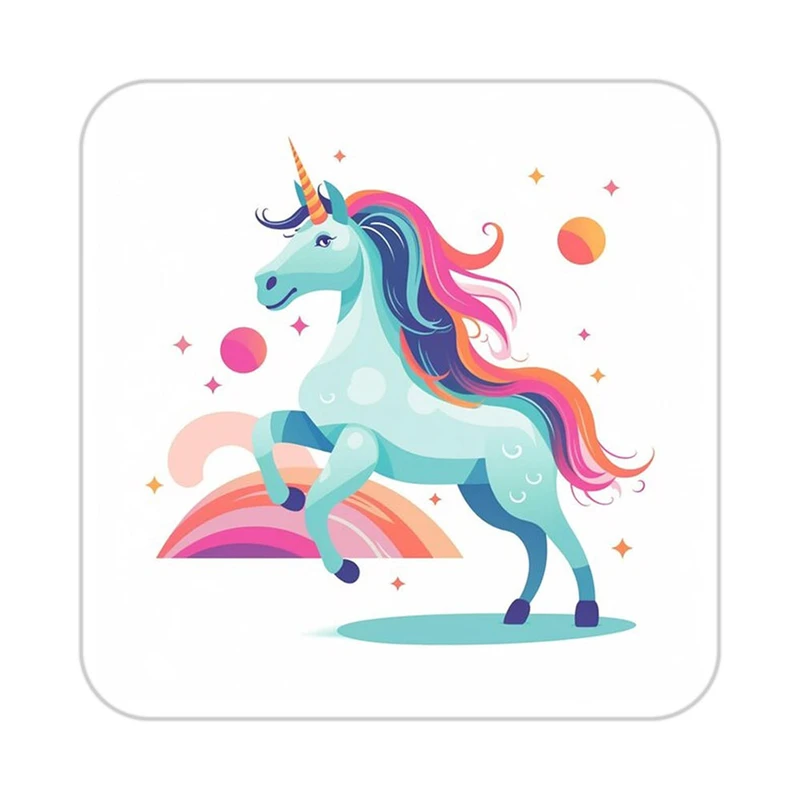 زیر لیوانی کاکتی طرح اسب تک شاخ و یونیکورن مدل mp31486