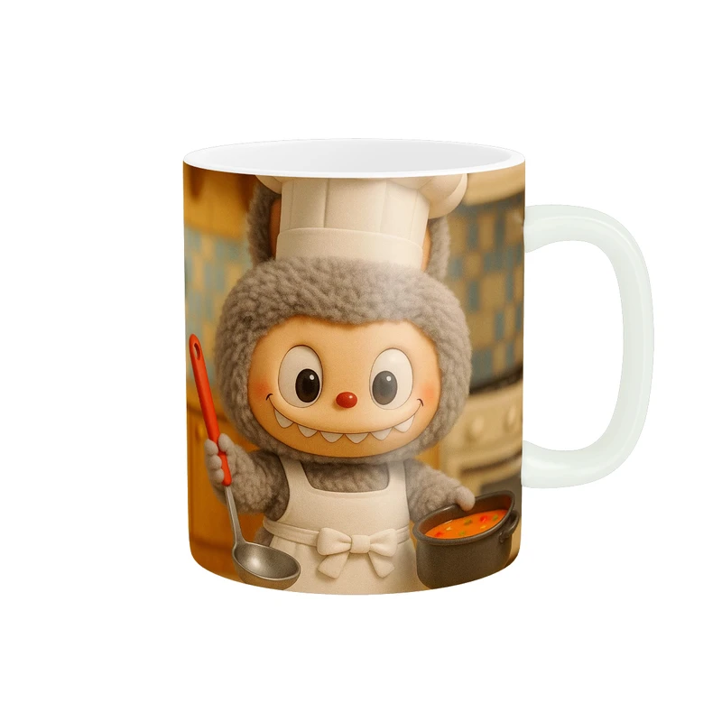 ماگ پاد آفرین طرح عروسک لبوبو کد 5924