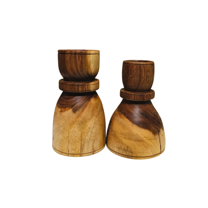 ست جاشمعی چوبی مدل 01