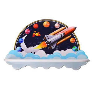 شلف دیواری اتاق کودک مدل موشک AH-18