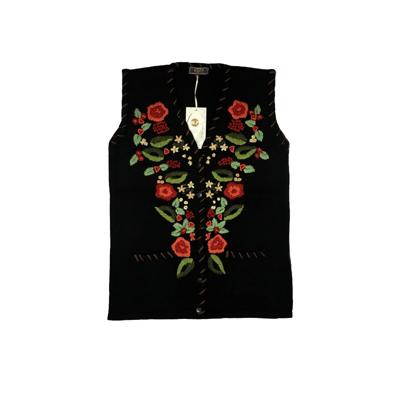 ژاکت زنانه مدل VEST 3 FLOWERS