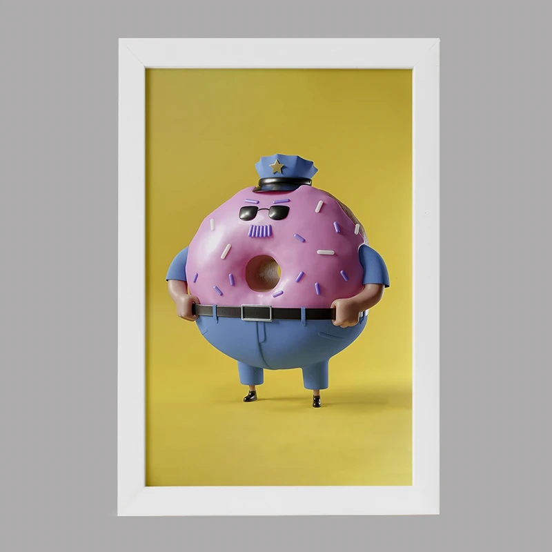 تابلو خندالو مدل دونات بامزه کد F3362