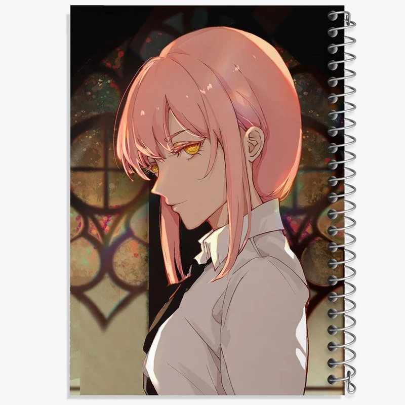 دفتر لیست خرید 50 برگ خندالو طرح ماکیما انیمه مرد اره ای Chainsaw Man کد 17924