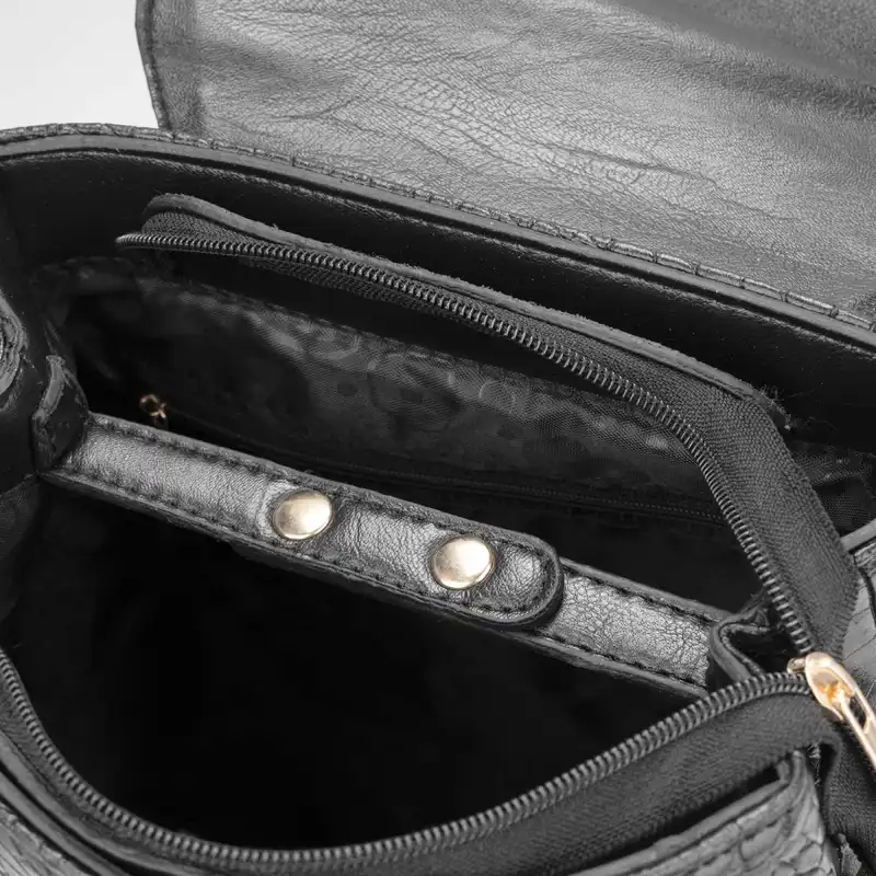 کوله پشتی زنانه بیسراک مدل کروکو کد 122129 رنگ مشکی