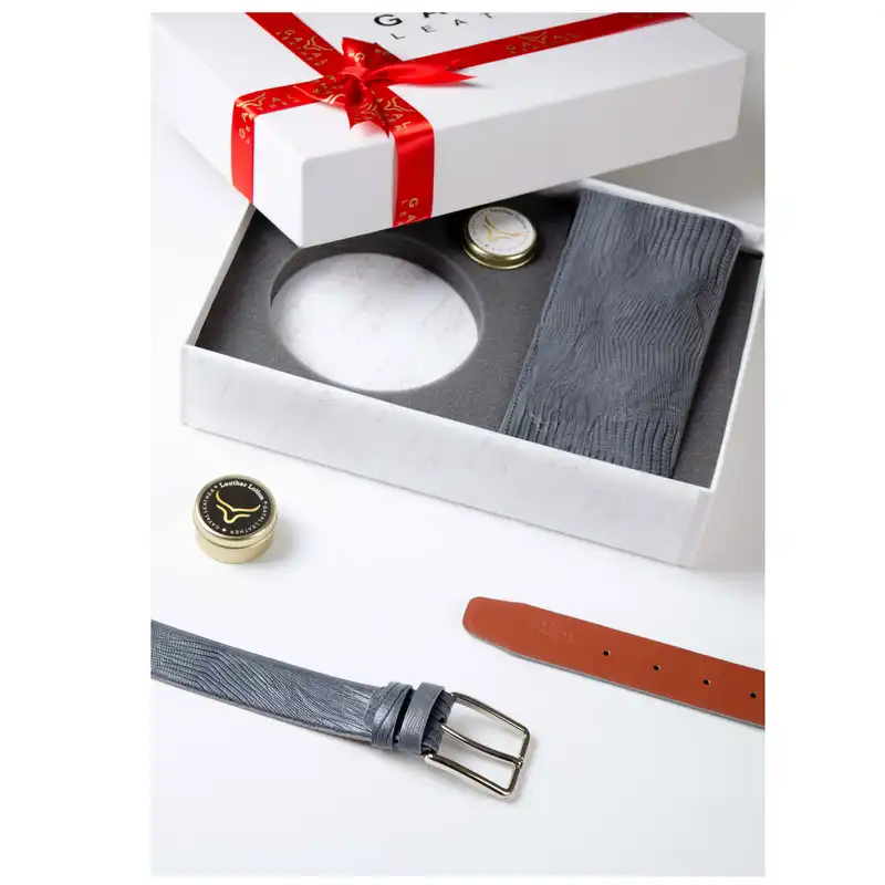 ست هدیه مردانه چرم گیال مدل Sm351