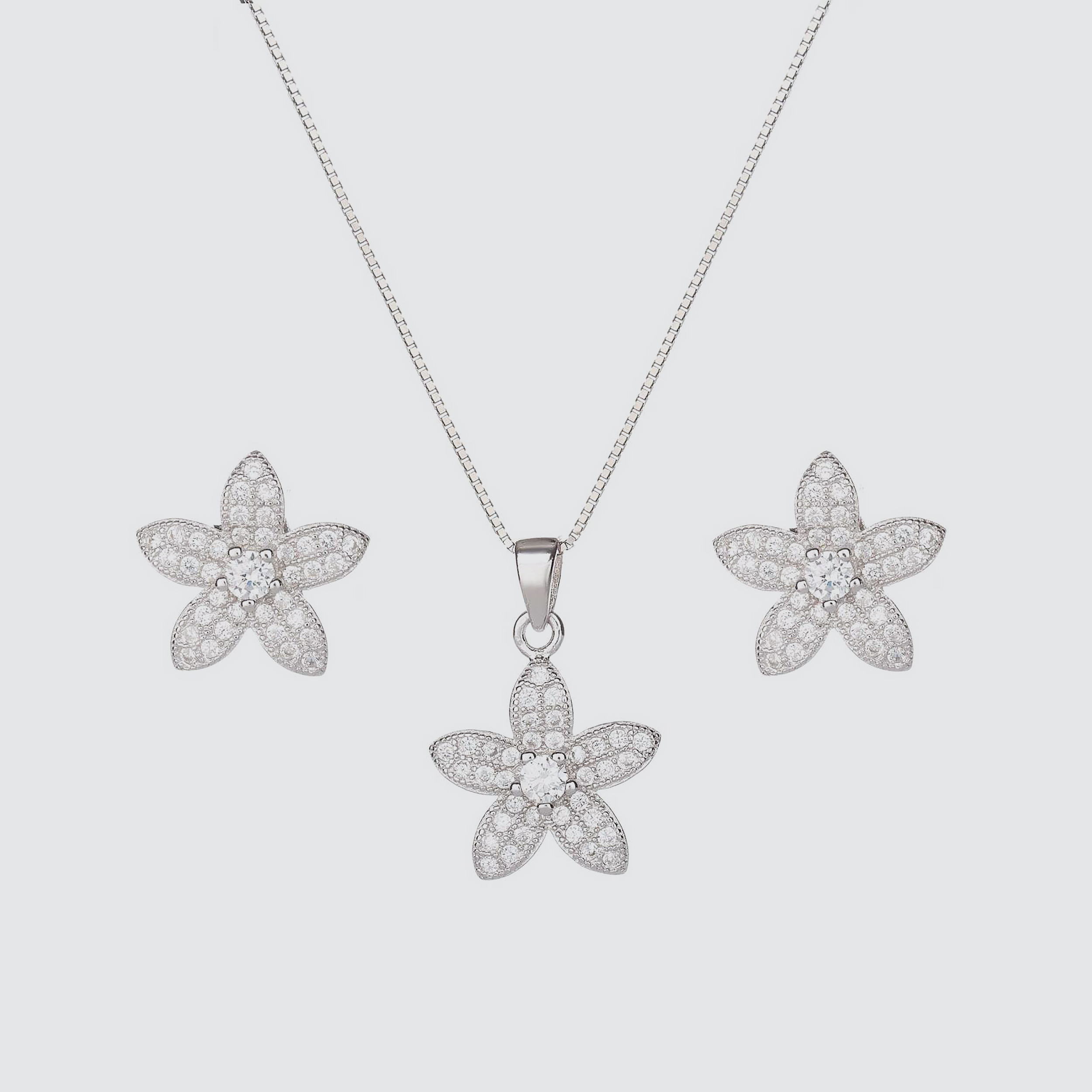 نیم ست نقره زنانه مدل SS-0-51