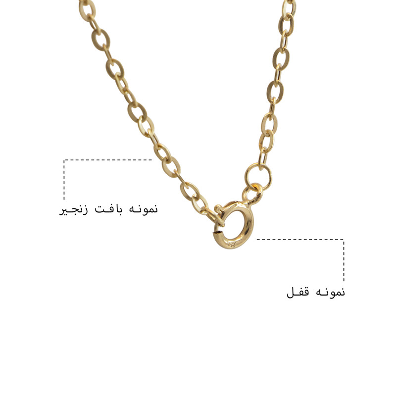 گردنبند طلا 18 عیار زنانه پولک مدل فلامینگو سوپر گردنبند طلا 18 عیار زنانه پولک مدل فلامینگو سوپر