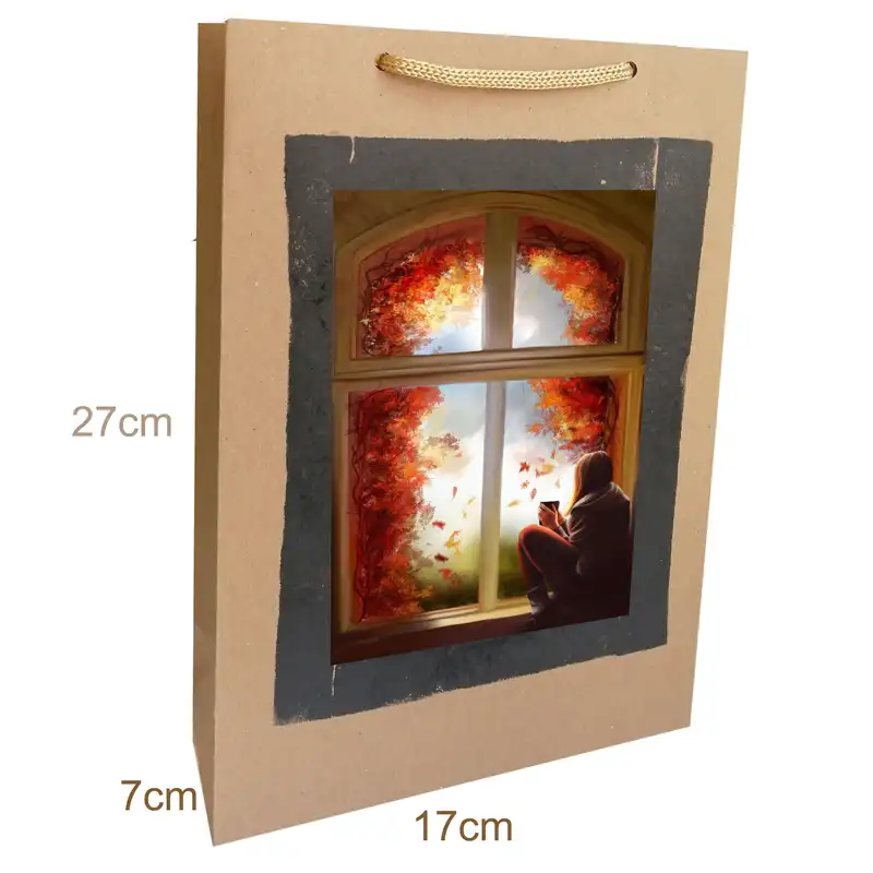 پاکت هدیه مدل دختر پاییز