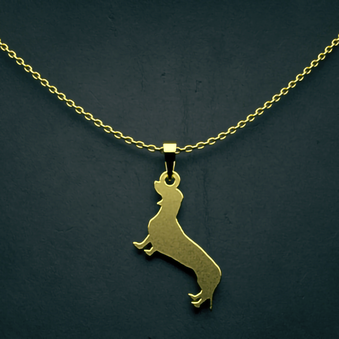 گردنبند طلا 18 عیار زنانه مدوپد مدل سگ کد J3-1-1209