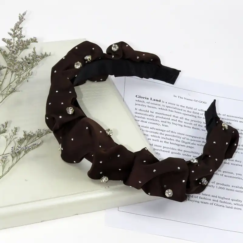 تل مو زنانه مدل نگین دار مجلسی کد G_Lnd_447