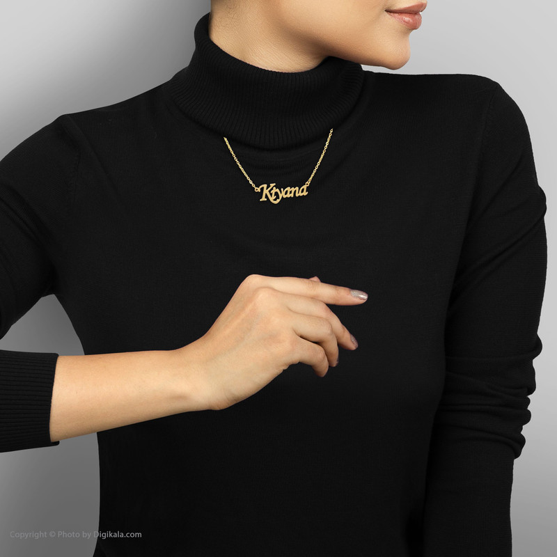 گردنبند آی جواهر طرح نام کیانا انگلیسی کد 1100107GE