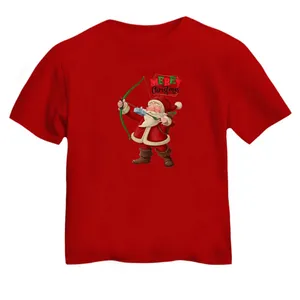 تی شرت آستین کوتاه بچگانه مدل بابانوئل کریسمس کد 9