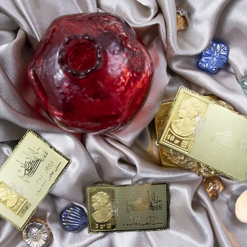 شمش طلا 24 عیار خانه سکه ایران مدل ونوس