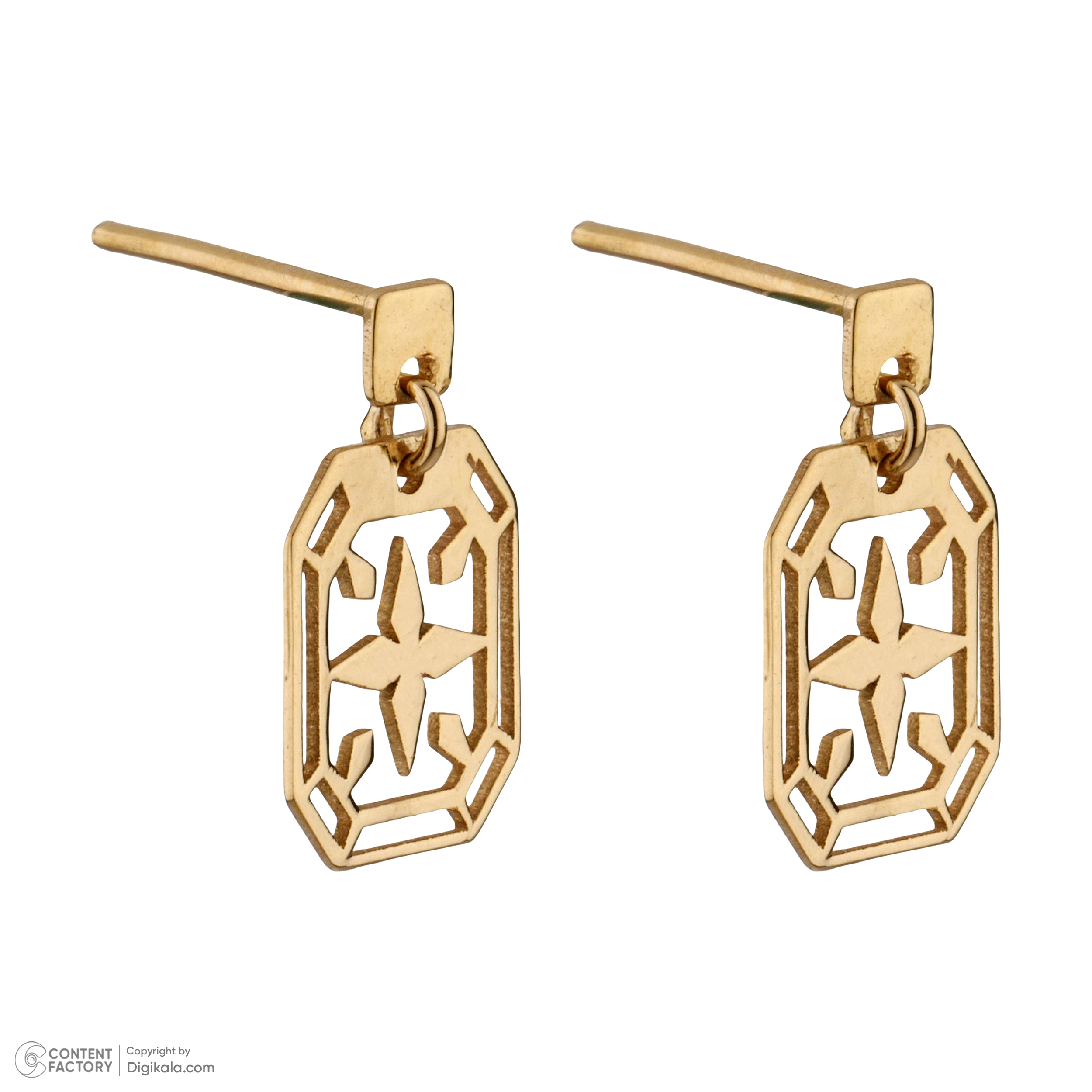 گوشواره طلا 18 عیار زنانه پرسته مدل we840
