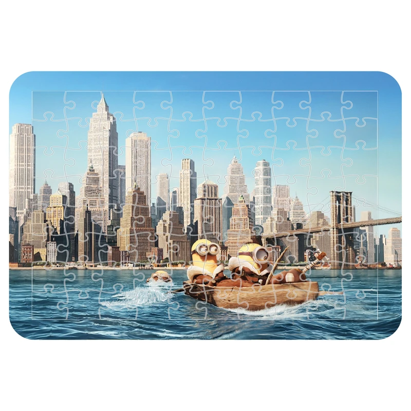 پازل 54 تکه اطلس آبی طرح کارتون مینیون ها مدل P1153