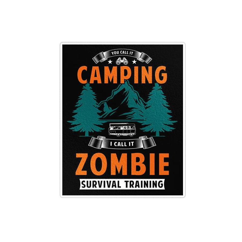     استیکر لپ تاپ ویندی دیزاین طرح camping مدل 1539