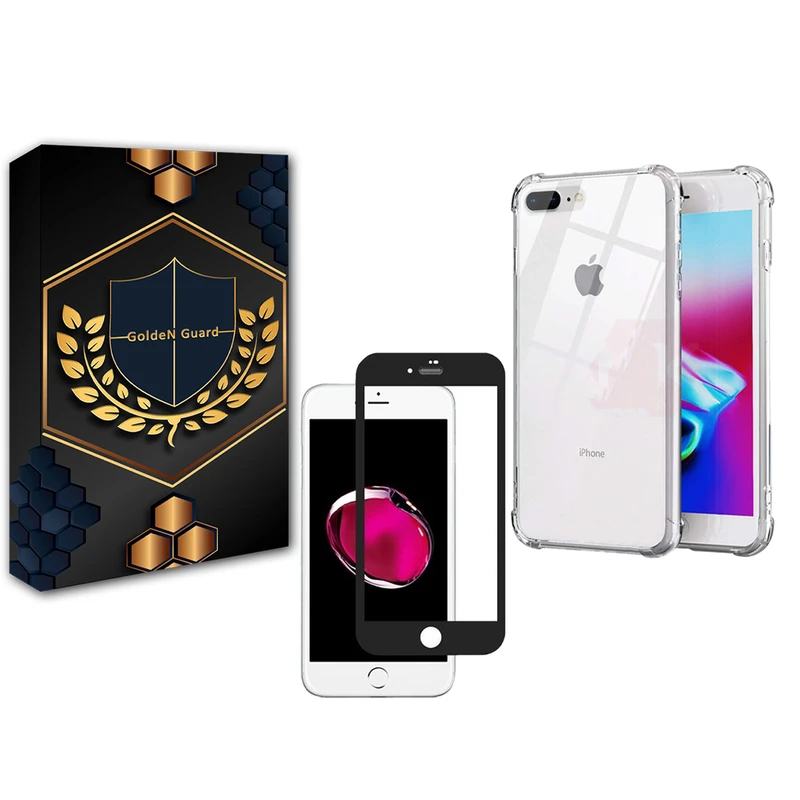 کاور گلدن گارد مدل کپسولی مناسب برای گوشی موبایل اپل Iphone 6 plus/6s plus به همراه محافظ صفحه نمایش شیشه ای
