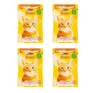 غذای پوچ گربه فریسکیز مدل chicken وزن85 گرم بسته 4 عددی