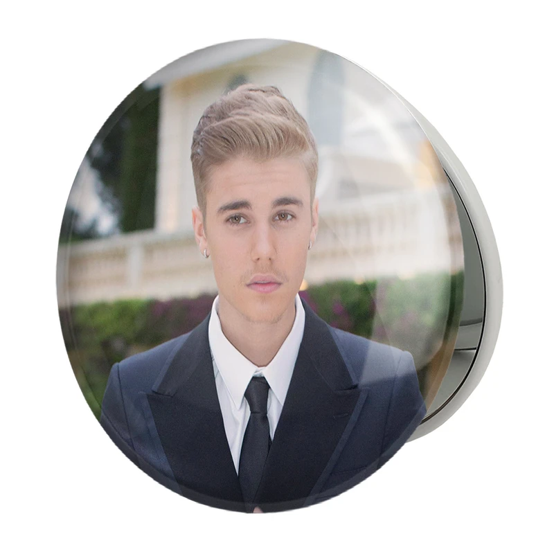 آینه جیبی خندالو طرح جاستین بیبر مدل تاشو کد 19035