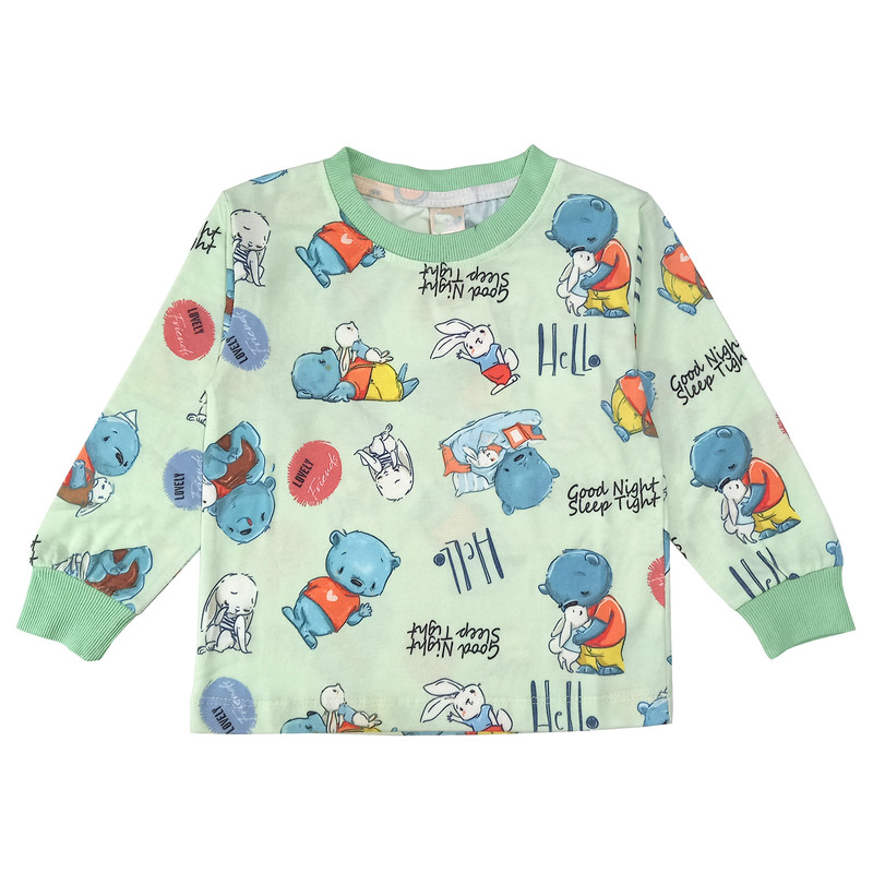 ست سویشرت و شلوار پسرانه مدل خرس و خرگوش کد 3605