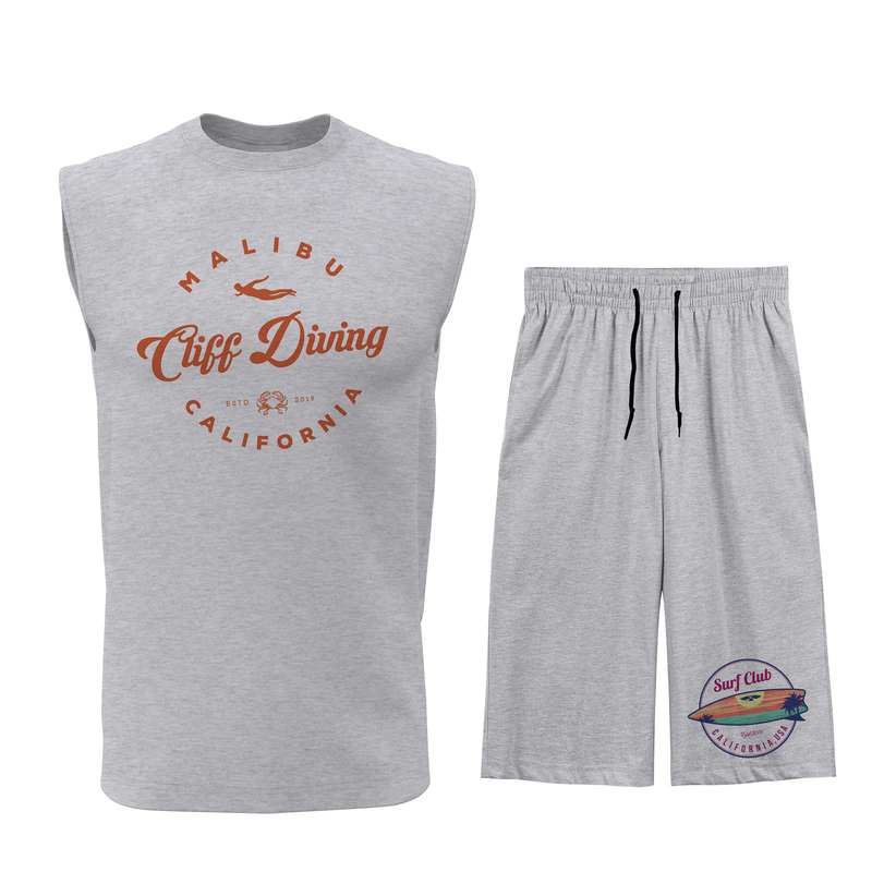 ست تاپ و شلوارک مردانه مدل C117G