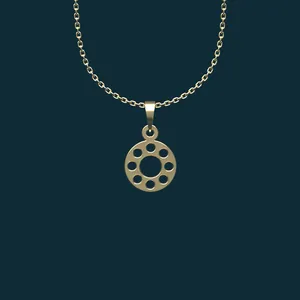 گردنبند طلا 18 عیار زنانه مدوپد مدل هندسی کد BB2-1-1285