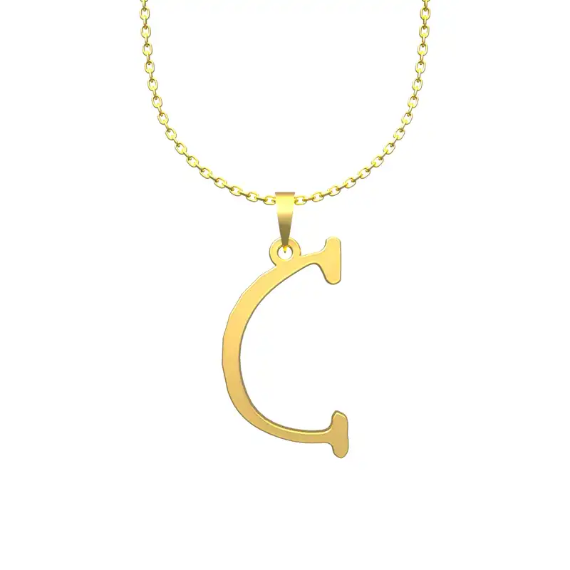 گردنبند طلا 18 عیار زنانه مدوپد مدل حرف C کد H3-1-1367