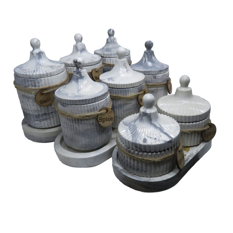 ست جا ادویه 11 پارچه طرح سنگی کد 805